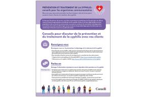 Prévention et traitement de la syphilis : conseils pour les organismes communautaires
